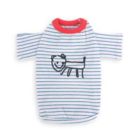 【即納】　Little Doodle Stripe Tee_Blue st