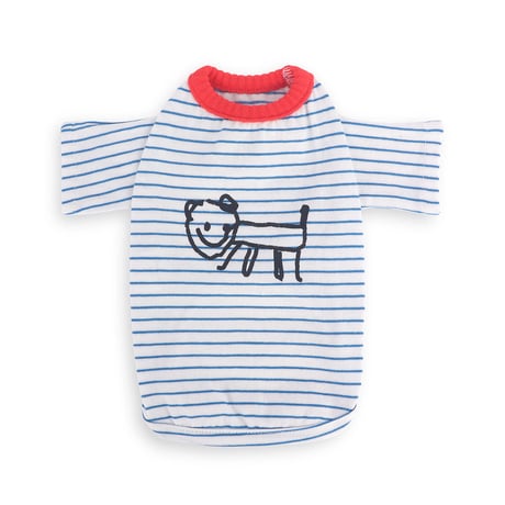 【即納】　Little Doodle Stripe Tee_Blue st