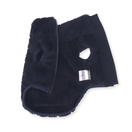 Hi Bear Fur zip-up Jacket_Navy