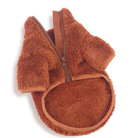 【即納】　Country dog Fur zip-up Brown