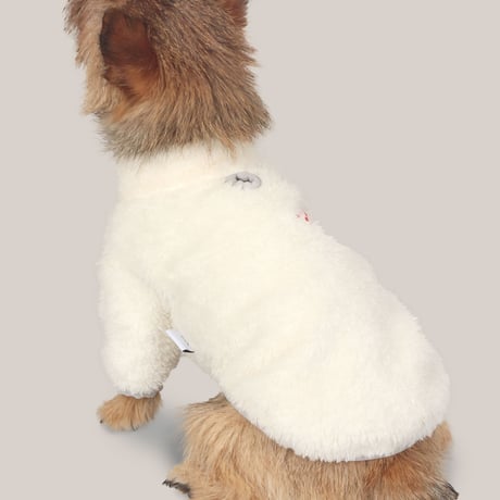【即納】　Country dog Fur zip-up White