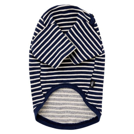 BUTTON SWEAT TEE-NAVY