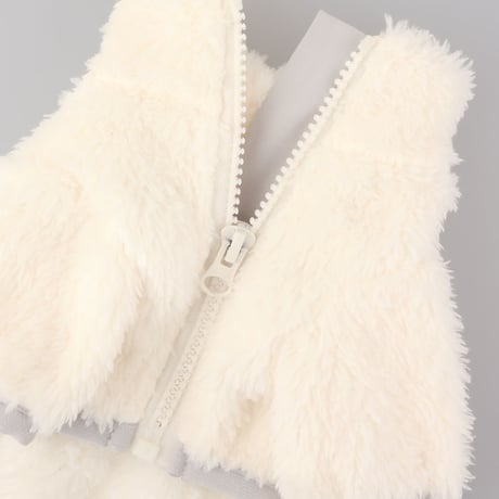 【即納】　Country dog Fur zip-up White
