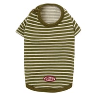 BUTTON SWEAT TEE-KHAKI