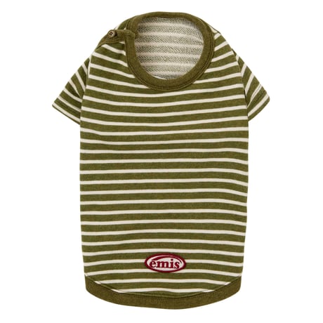 BUTTON SWEAT TEE-KHAKI