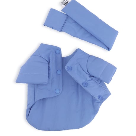 【即納】　Rich Light Quilted Jacket_Cornflower Blue