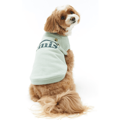 FOOT PRINTED SWEAT SHIRT-MINT
