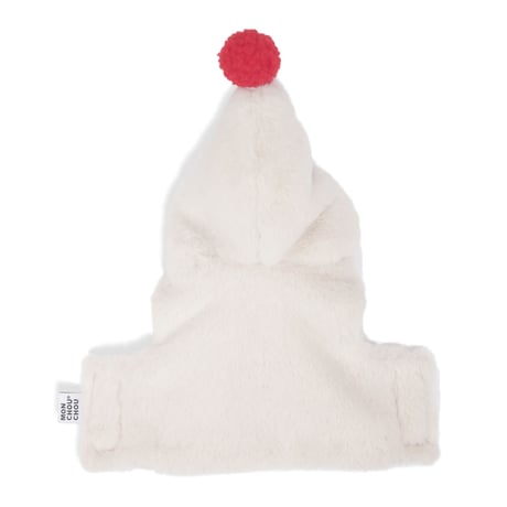 Bobble Fur Crop Vest_Cream