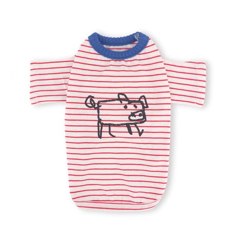 【即納】　Little Doodle Stripe Tee_Red st