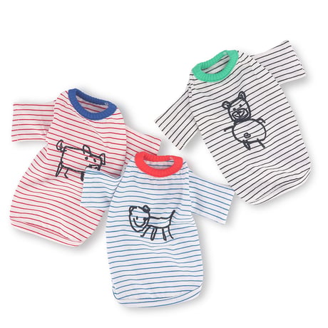 【即納】　Little Doodle Stripe Tee_Red st