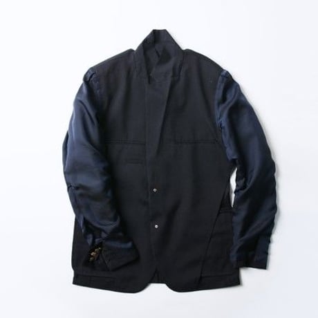 5A SILK COTTON JACKET　NAVY