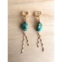 turquoise thic hoop