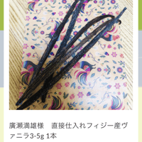 廣瀬満雄様　直接仕入れフィジー産ヴァニラ3-5g 1本