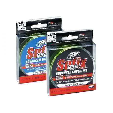 Sufix 832 高度スーパーラインブレイドフィッシングライン(550m) Amazon.com : Suffix 832 Braid 6 lb Low-Vis Green 150 yards