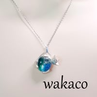 【恋愛運】薔薇飾りのガラスシルバーネックレス　チェーン付
