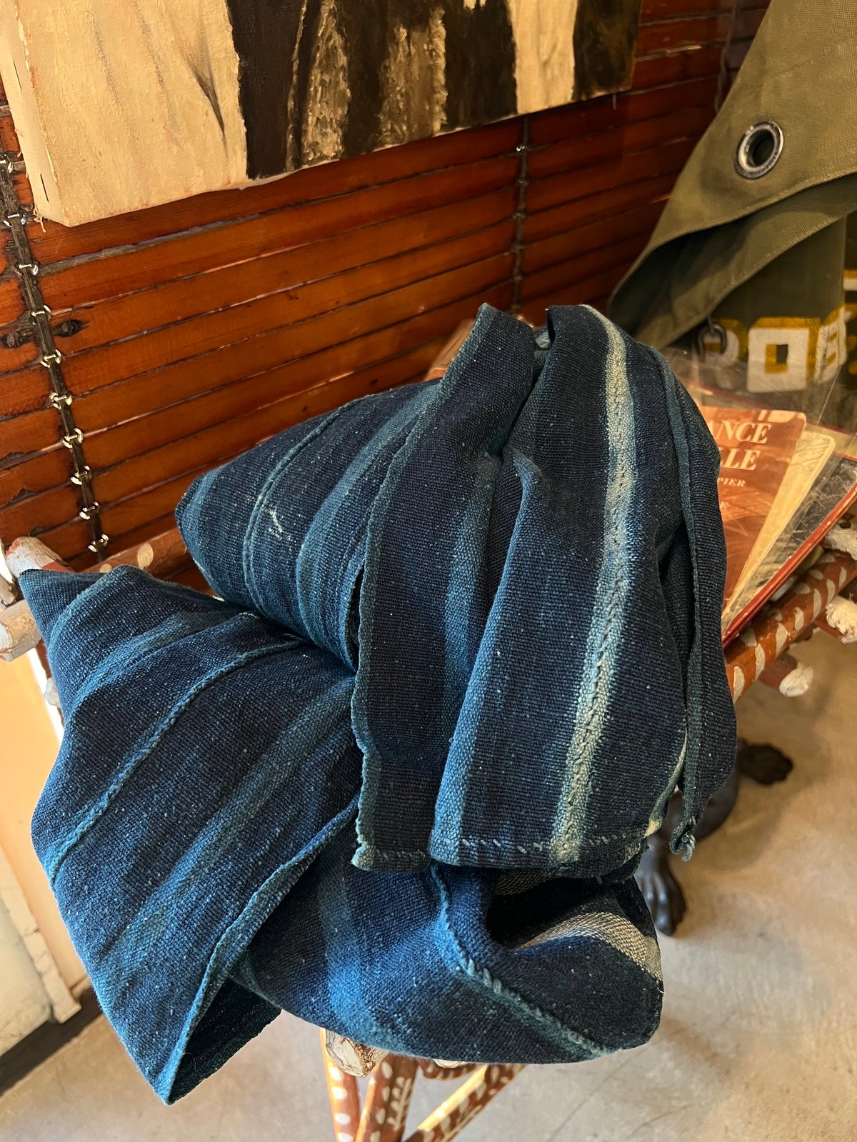 Striped indigo fabric From 
