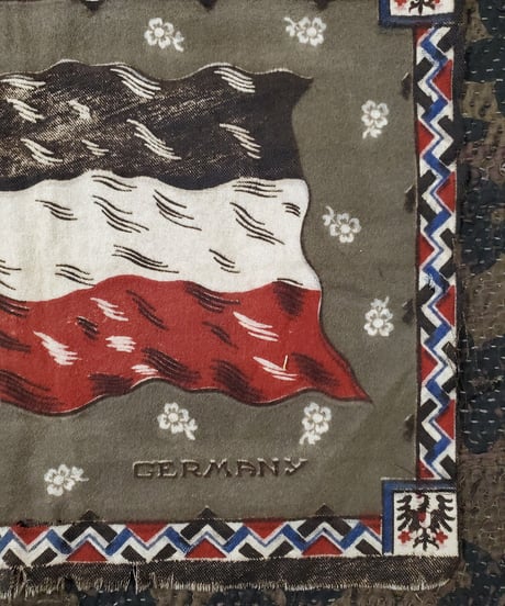 【 Antique German flag pattern 】tobacco felt.