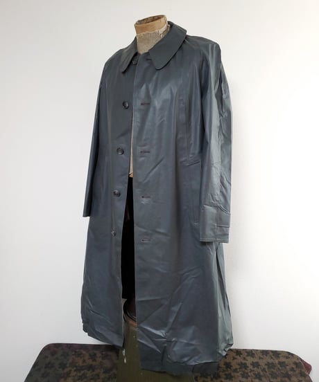 1960s~ German gray rubber coat.