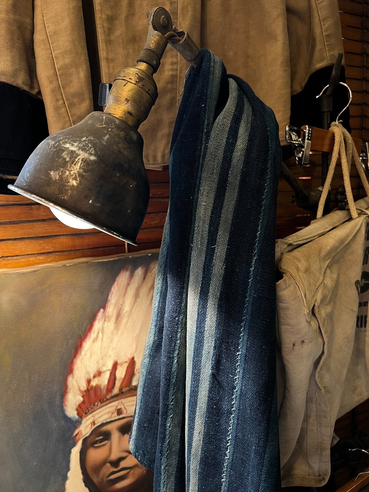 Striped indigo fabric From 
