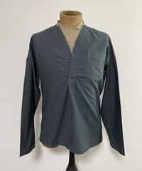 1970s Swedish military hospital shirt.  "dyed"   size 5