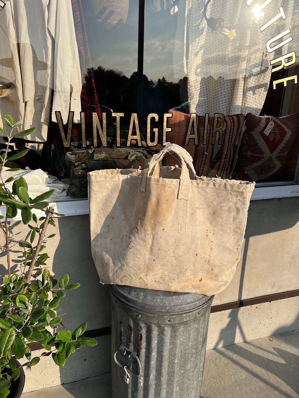 50s 60s USA製 ヴィンテージ キャンバストートバック 手打ちリベット