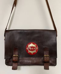 British "BSA emblem" leather shoulder bag.