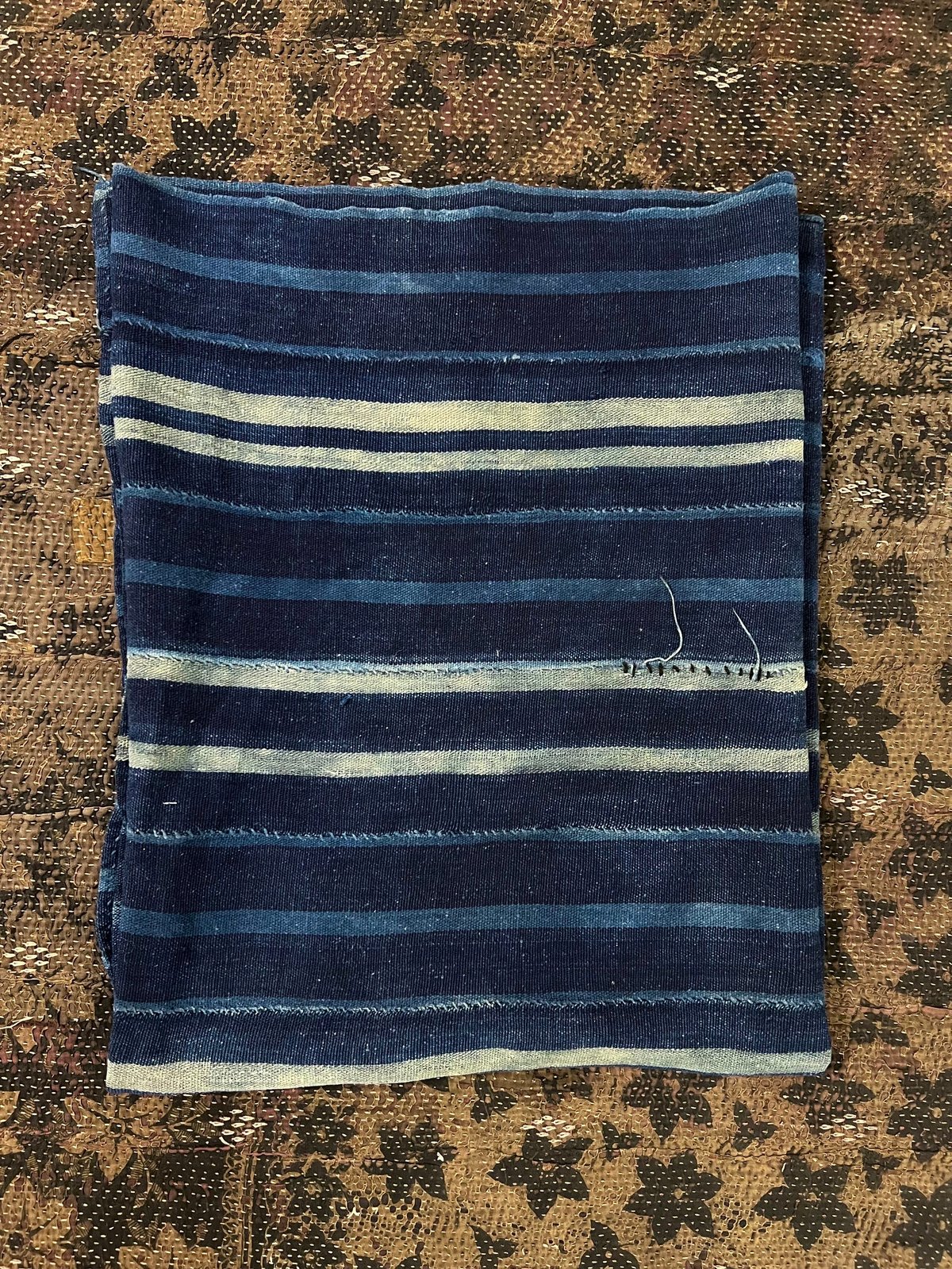 Striped indigo fabric From 