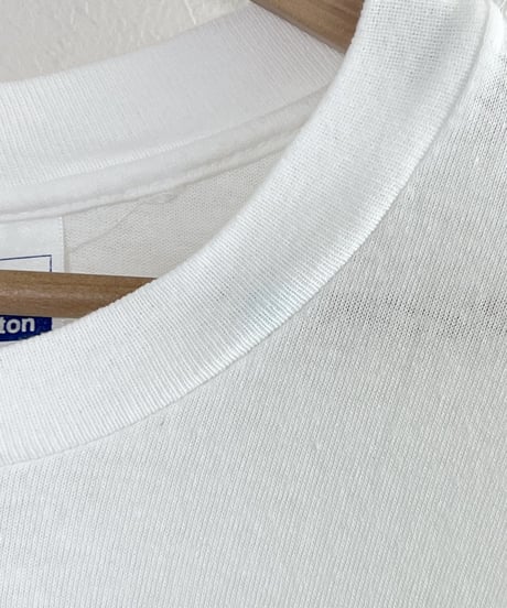 1980s~ ”Hanes”  White plain T-shirt.　【 size-XL 】①