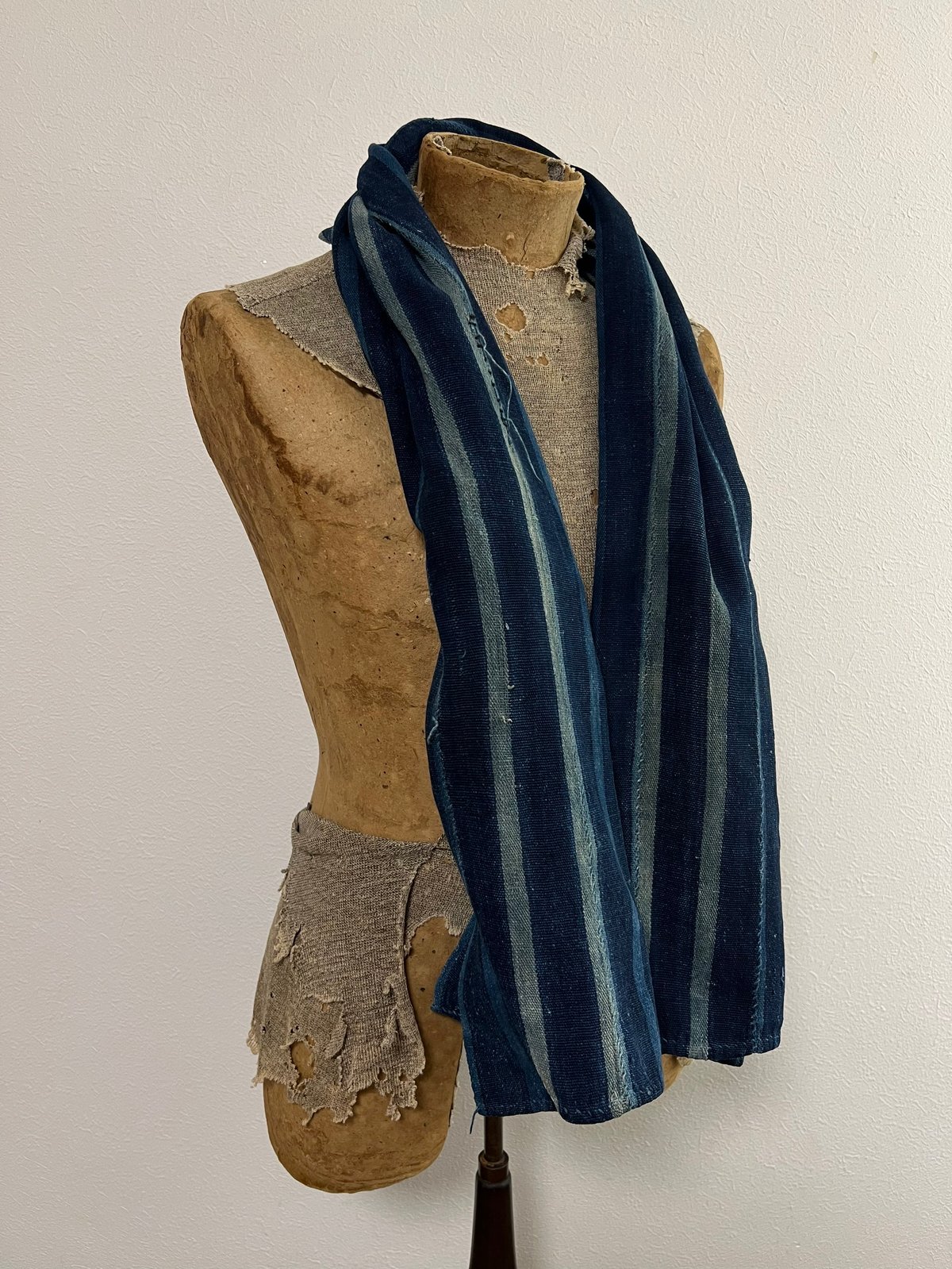 アフリカンインディゴファブリック古布ストール