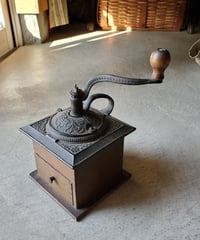 Antique coffee mill.