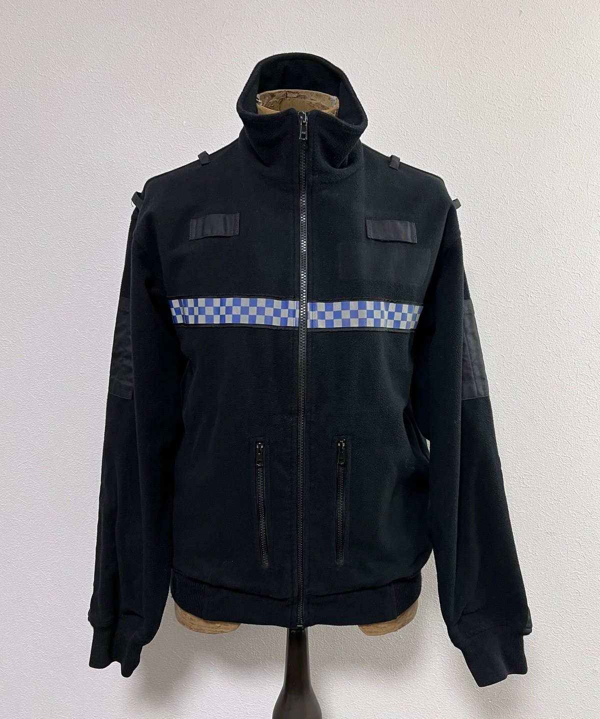 British police black fleece jacket. ② | VINTAGE...