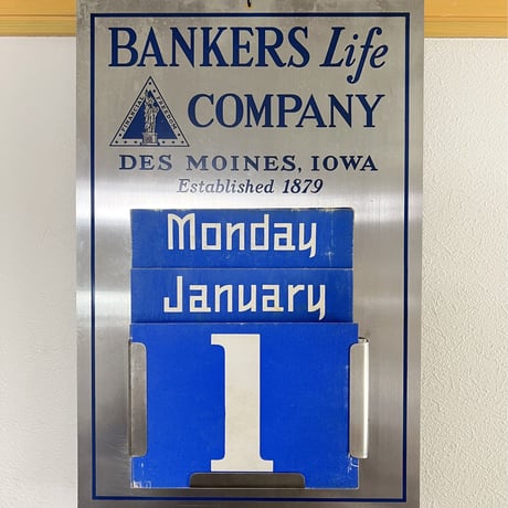 " BANKERS Life COMPANY " American vintage perpetual calendar.