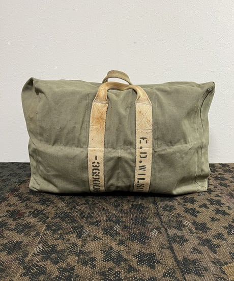 [ 1940s U.S. military ]   Canvas kit bag.    ( Small size )