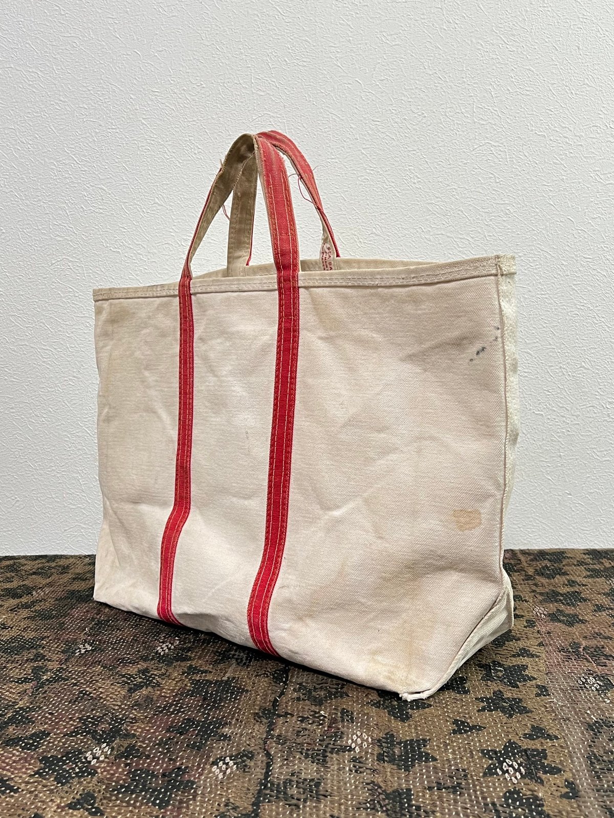 50s 60s USA製 ヴィンテージ キャンバストートバック 手打ちリベット