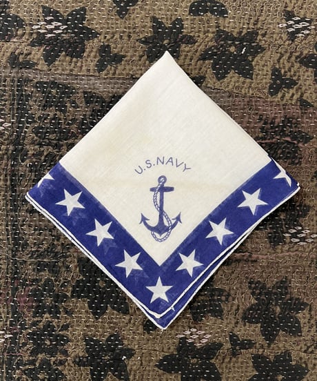 【 U.S.NAVY 】Vintage Cotton handkerchief.