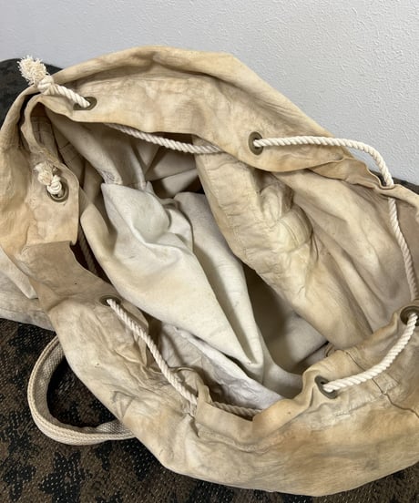 Old canvas barracks bag.