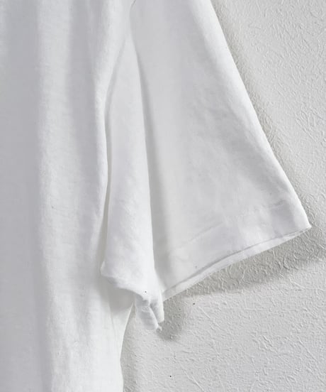 1980s~ ”Hanes”  White plain T-shirt.　【 size-XL 】①