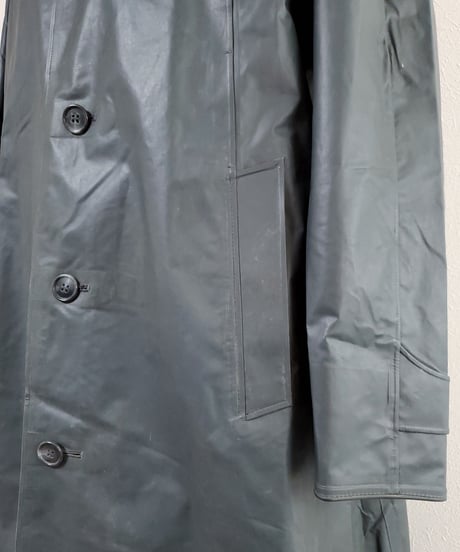 1960s~ German gray rubber coat.