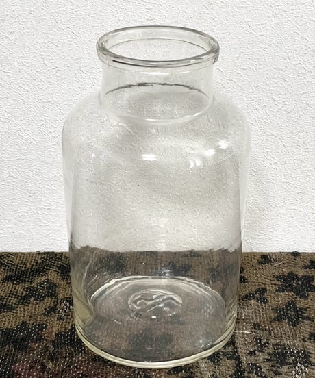 American vintage glass bottle.