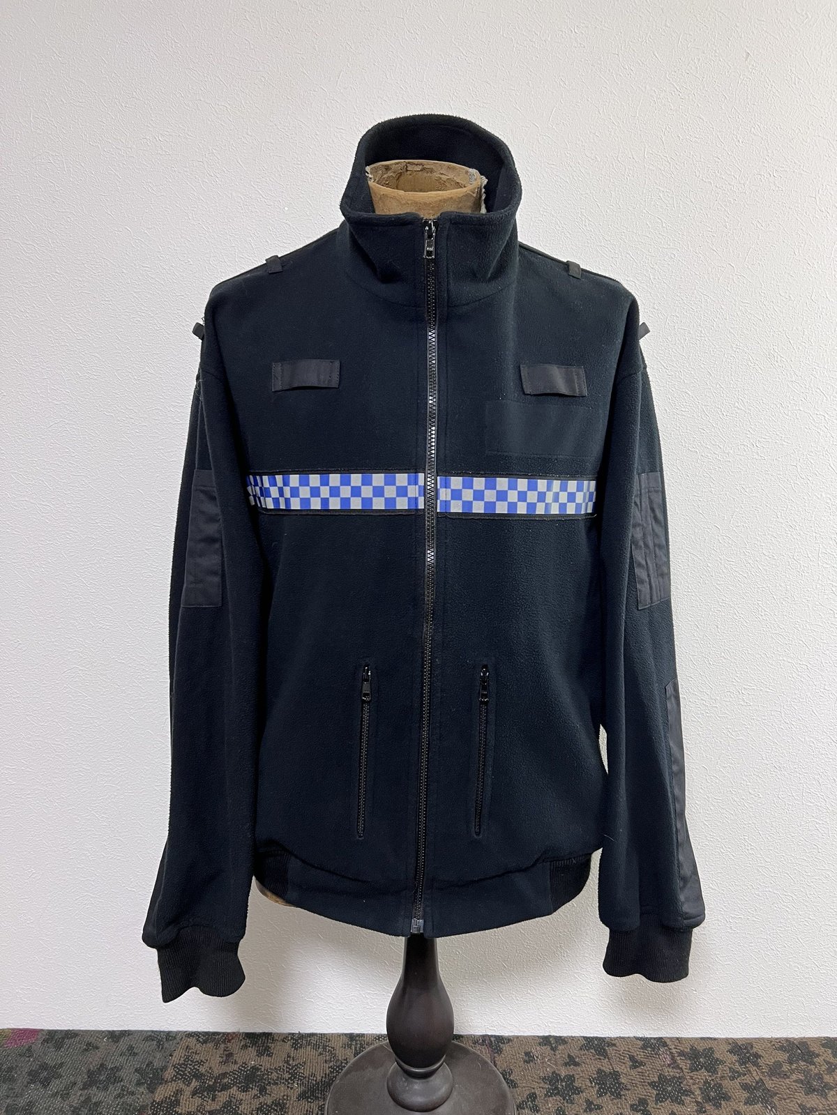 British police black fleece jacket. ① | VINTAGE...