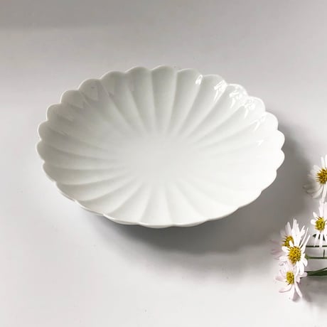 有田焼 其泉 白磁 菊割 銘々皿〈新品〉