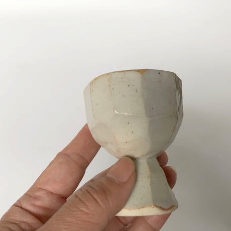 河村岳志 足つきお猪口 淡灰〈新品〉