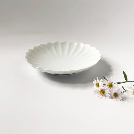 有田焼 其泉 白磁 菊割 銘々皿〈新品〉