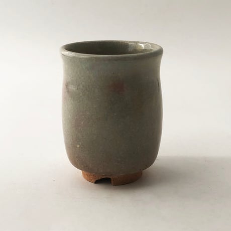 萩焼 緑栄窯 湯呑み（化粧）木箱入〈古物〉