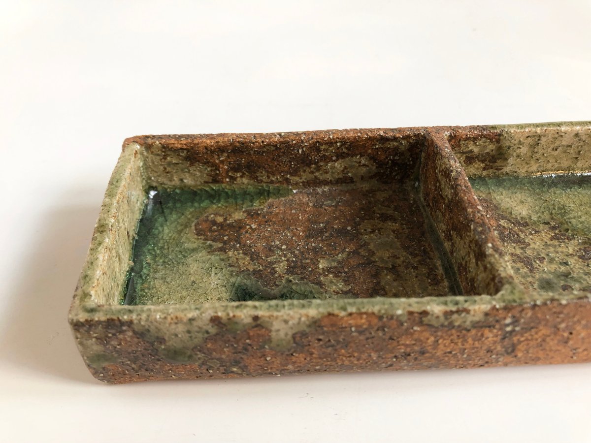 伊賀焼 忠央窯 秋野宏和 長角仕切皿 〈新品〉 | 器屋 HAKOBE
