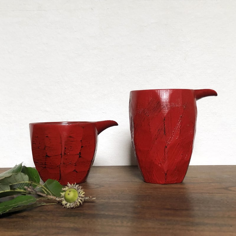紀州漆器 根来塗 片口（大・小）セット〈新品〉 | 器屋 HAKOBE