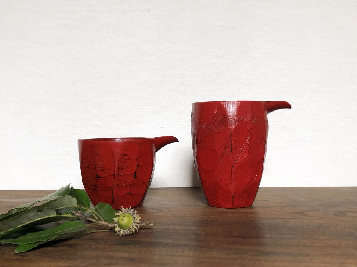 紀州漆器 根来塗 片口（大・小）セット〈新品〉 | 器屋 HAKOBE