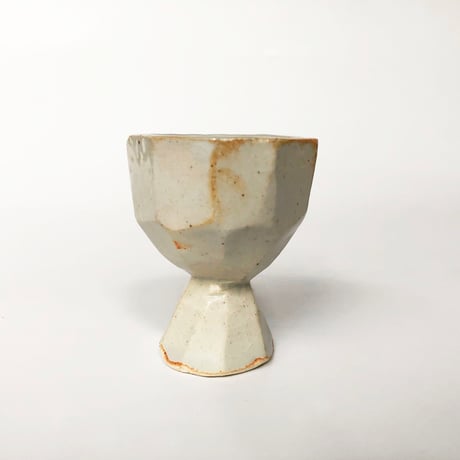 河村岳志 足つきお猪口 淡灰〈新品〉