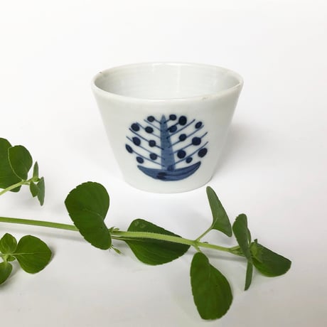九谷焼 九谷青窯 蕎麦猪口 木立〈新品〉