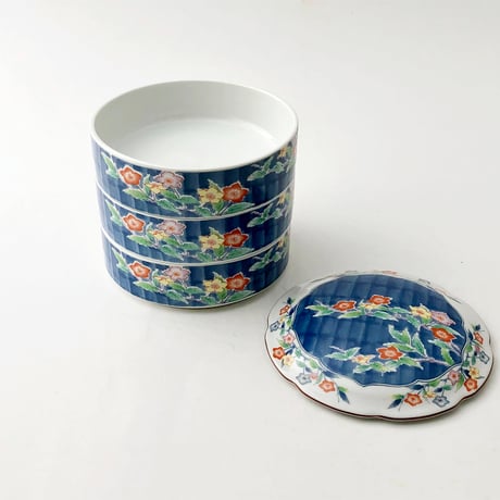 有田焼 峰山窯 三段重〈古物〉